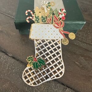 Baldwin Brass Gold and Silver Patterned Ornament